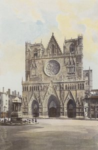 Lyon, Cathedrale St-Jean, Facade O af French Photographer
