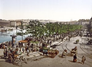 Saint Antoine marked, Quay des Célestins, Lyon, ca. 1900 af French Photographer