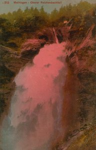 Meiringen - Øvre Reichenbach vandfald. Postkort sendt i 1913. af French Photographer