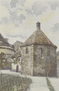 Montmorillon, lille ottekant, i seminarets have af French Photographer