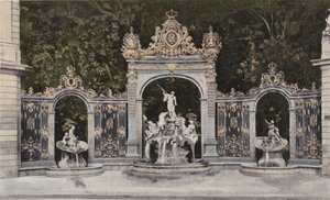 Nancy, Place Stanislas, Neptun-fontænen af French Photographer