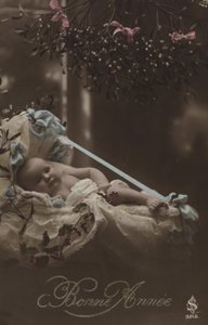 Nytårskort med baby af French Photographer