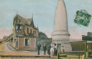 Pain de sucre (sukkerbrødsmindesmærke) ved Sainte-Adresse nær Le Havre. Mausoleum bygget til minde om Charles Lefebvre-Desnouettes. Postkort sendt i 1913. af French Photographer