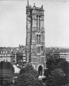 Paris - Saint-Jacques Tower (s/h foto) af French Photographer