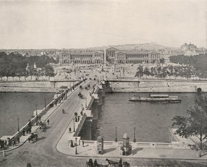 Paris: Udsigt over Place de la Concorde mod nord (s/h foto) af French Photographer