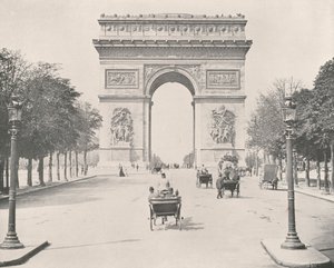 Paris: Triumfbuen, fra øst (s/h foto) af French Photographer