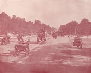 Paris: Avenue Champs Elysees (s/h foto) af French Photographer