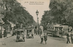 Paris, Boulevard Montmartre. Postkort sendt i 1913. af French Photographer