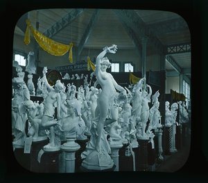 Paris-udstilling: Palace of National Manufactures, 1900 (lanternerutsjebane) af French Photographer