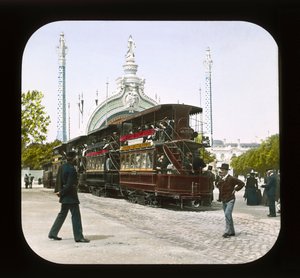 Paris-udstilling: hovedindgangsport, 1900 (lanternerutsjebane) af French Photographer