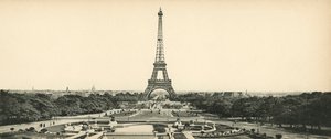 Paris, Eiffeltårnet og Champ-de-Mars Gardens, Eiffeltårnet og Champ de Mars Gardens af French Photographer