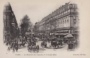 Paris, Boulevard Des Capucines, Grand Hotel af French Photographer