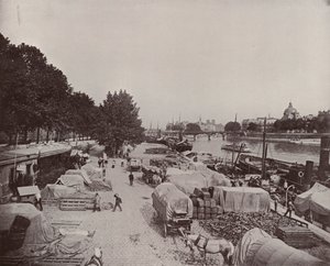 Paris: Levee Scene i Paris (s/h-billede) af French Photographer