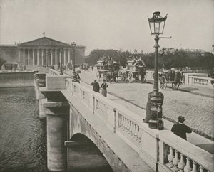 Paris: Pont de la Concorde og Deputeretkammeret (s/h foto) af French Photographer
