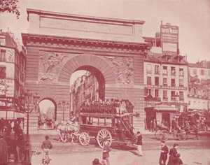 Paris: The Porte St Martin (s/h foto) af French Photographer