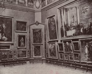 Paris: Salon Carre i Louvre (s/h-billede) af French Photographer