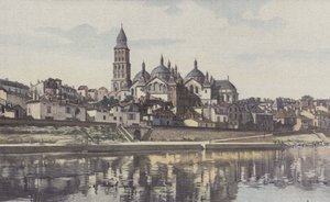 Perigueux, Saint-Front Cathedral, Udsigt taget fra øens venstre bred af French Photographer