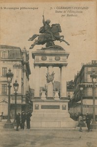 Malerisk Auvergne - statue af Vercingetorix af Bartholdi i Clermont-Ferrand. Postkort sendt i 1913. af French Photographer