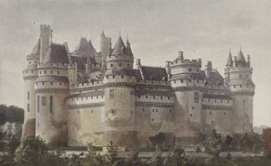 Pierrefonds, Chateau (udsigt taget fra Villers-Cotterets-vejen) af French Photographer