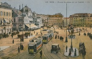 Place Massena og kasinoet, Nice. Postkort sendt i 1913. af French Photographer