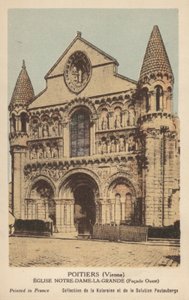 Poitiers, Vor Frue den Store Kirke af French Photographer