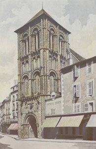 Poitiers, Saint-Porchaire Kirke, Klokketårn af French Photographer