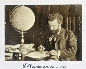 Portræt af Camille Flammmarion (1842 - 1925), fransk astronom - fotografi af French Photographer
