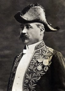 Portræt af Emile Faguet (1847-1916), litteraturkritiker, litteraturhistoriker og fransk essayist. af French Photographer