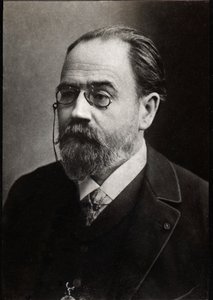 Portræt af Emile Zola (1840-1902) fransk forfatter. af French Photographer