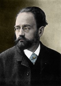 Portræt af Emile Zola (1840-1902) fransk forfatter. af French Photographer