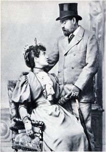 Portræt af Emile Zola og Jeanne Rozerot af French Photographer