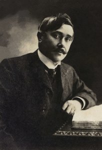 Portræt af Maurice Maeterlinck (1862-1949), dramatiker, essayist, fransktalende belgisk digter. af French Photographer