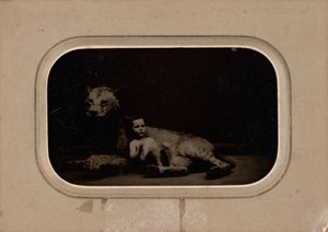 Portræt af et barn, ca. 1860 (foto) af French Photographer