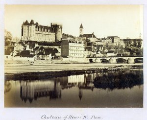 Postkort, der forestiller det kongelige slot i Pau, hvor kong Henri IV af Frankrig og Navarra blev født 13. december 1553, ca. 1900 af French Photographer