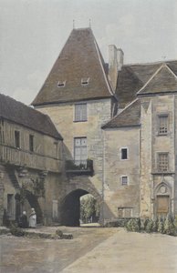 Premery, Old Chateau, side af gården af French Photographer