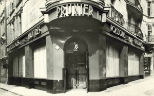Prunier Restaurant (s/h-billede) af French Photographer