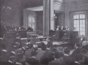 Retrial of the case of Alfred Dreyfus, French army officer wrongly convicted of treason, Rennes, France, 1899dani af French Photographer