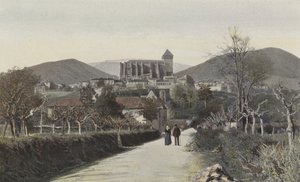 Saint-Bertrand-de-Comminges, generel udsigt af French Photographer