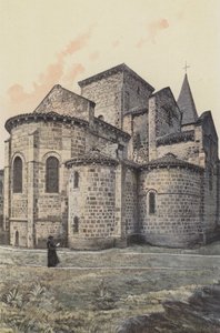 Saint-Desire, kirke, labside af French Photographer