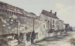 Saint-Emilion, Rester af voldene mod NW, Logis de Malet af French Photographer