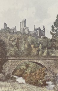 Saint-Jean-Ligoure, ruinerne af Chateau de Chalucet af French Photographer