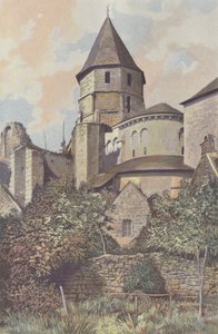 Saint-Robert, Kirke, Ensemble N E af French Photographer