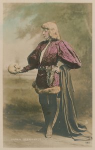 Sarah Bernhardt i kostume som Hamlet af French Photographer