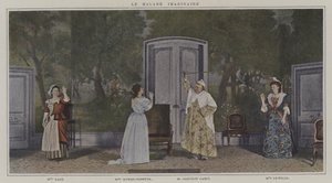 Scene fra en produktion af Le Malade Imaginaire, af Moliere (farvefoto) af French Photographer