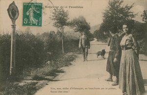 Souvenir fra den fransk-tyske grænse. Postkort sendt i 1913. af French Photographer