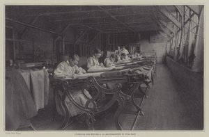 Studerendes workshop på Beauvais Tapestry Manufacture, Frankrig (s/h foto) af French Photographer
