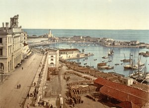 Havnen i Algier, pub. ca. 1900 af French Photographer
