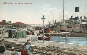 Havnen, Alexandria (farvefoto) af French Photographer