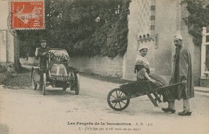 The Progress of Locomotion, postkort sendt i 1913 af French Photographer