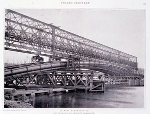 Værkerne af broen Alexander III til 15/12/1898 - i "" The Figaro Illustrated"" af French Photographer